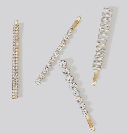 Rhinestone Assorted Bobby Pins-4 Pc. Set