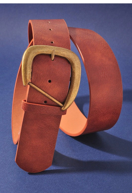 Rounded D Buckle Belt-Three Colors