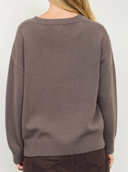 “Teddy” Jacquard Knit Sweater