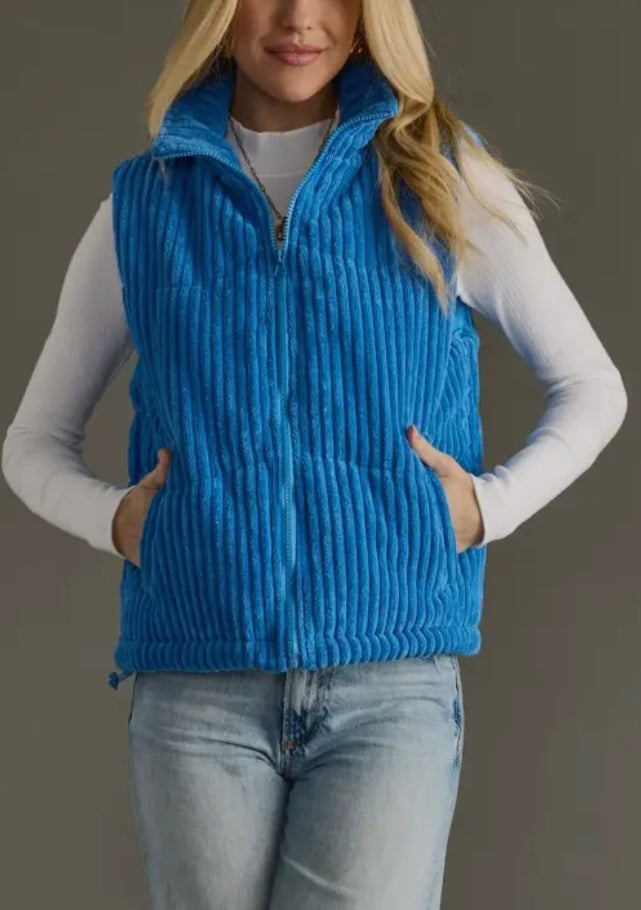 Blue Corduroy Vest
