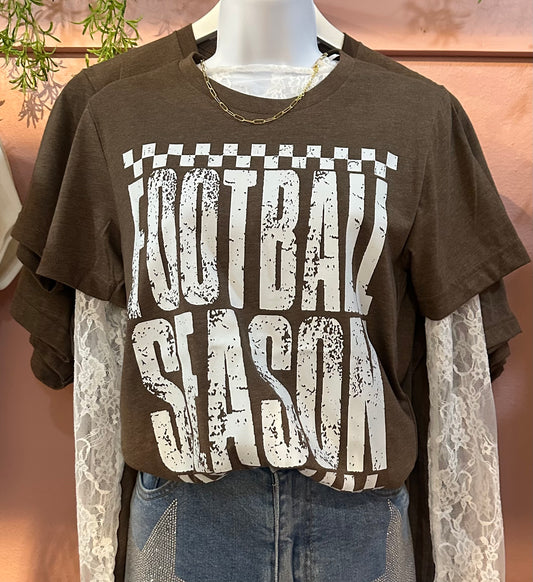 Football Season Tee-Brown