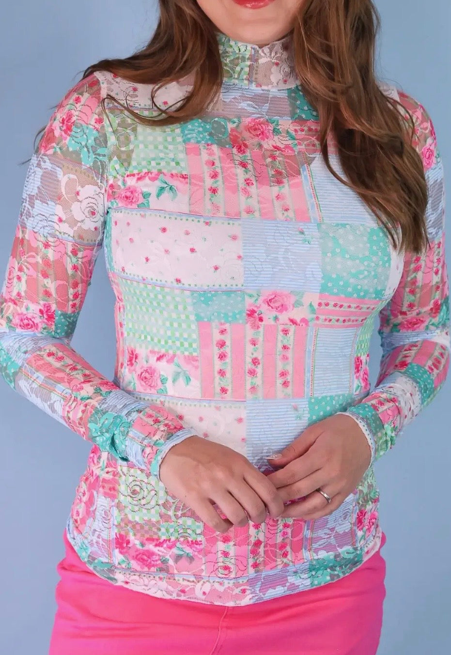 Kylie Lace Top-Heirloom Patch