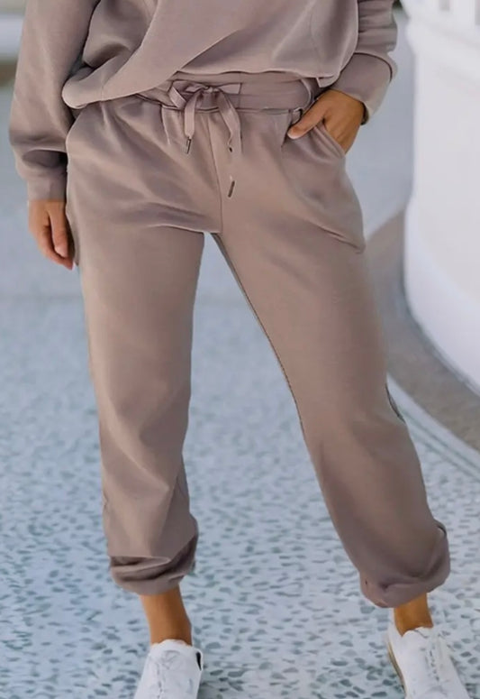 Mocha Drawstring Jogger Pants