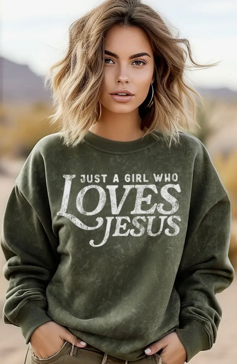 Just a Girl Graphic Sweatshirt