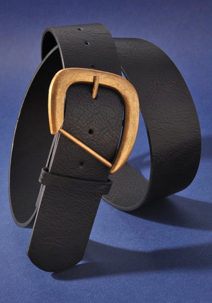Rounded D Buckle Belt-Three Colors