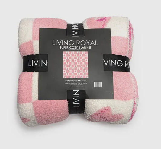 Pink Checkered Western Cowgirl Throw