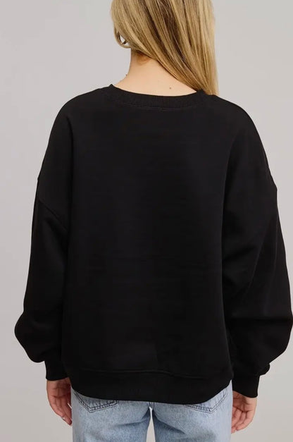 Puff Saved By Grace Sweatshirt-Black
