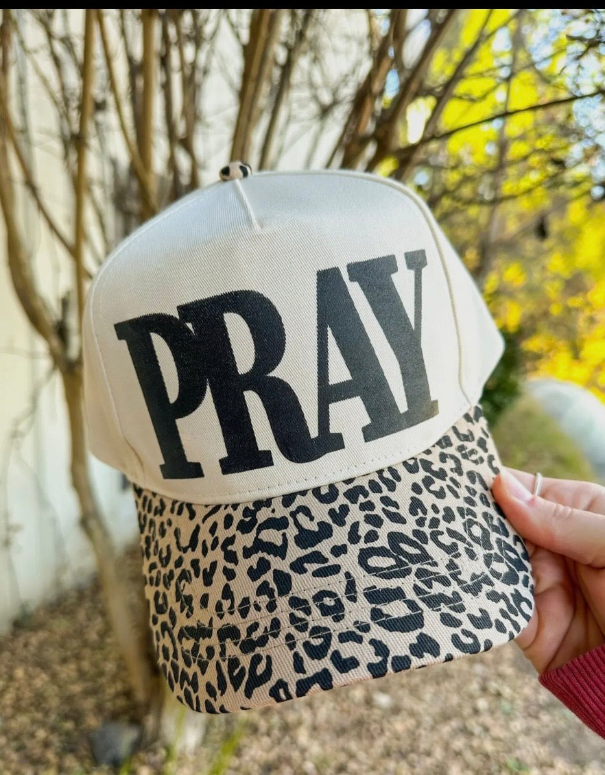 PRAY Leopard Canvas Trucker Hat
