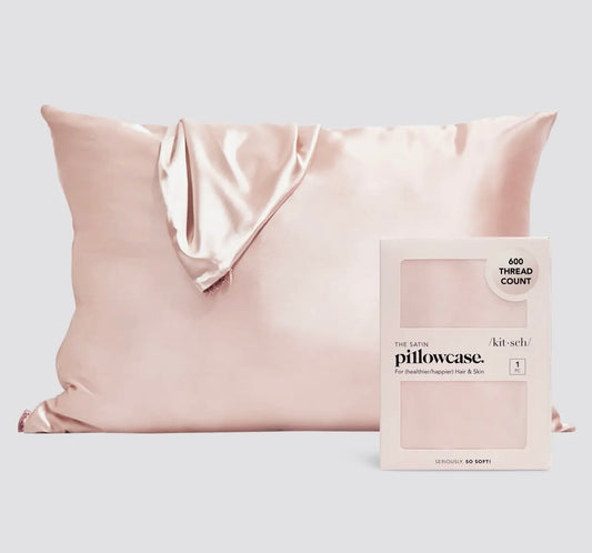 Blush Satin Pillow Case-Standard