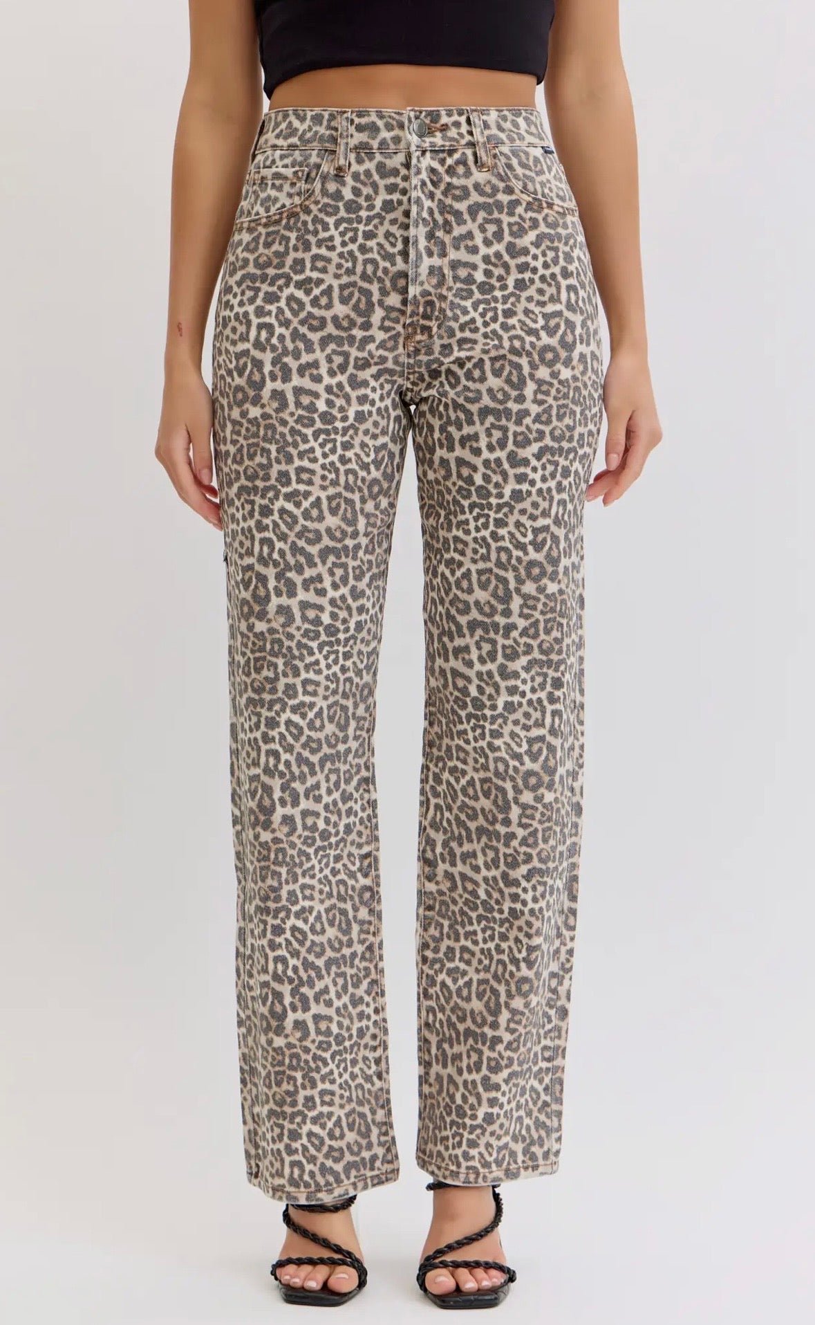 Leopard Print Super High Rise Jeans