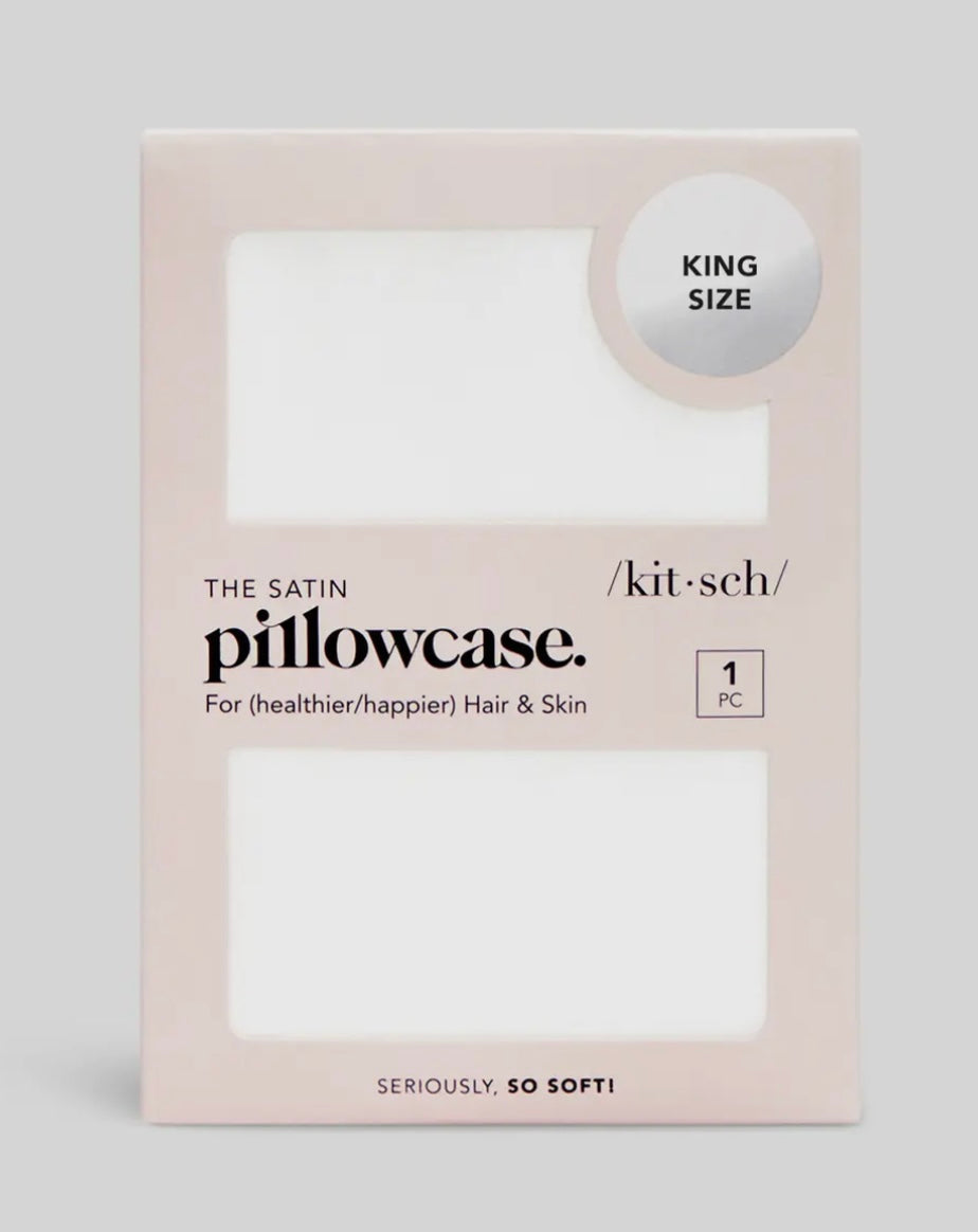 King Ivory Satin Pillow Case