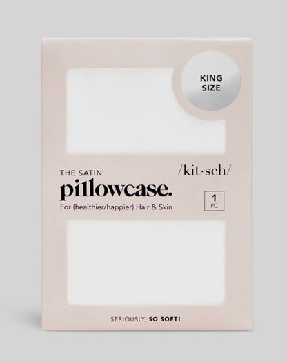 King Ivory Satin Pillow Case