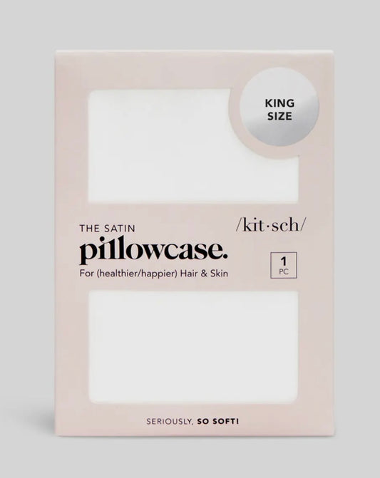 King Ivory Satin Pillow Case