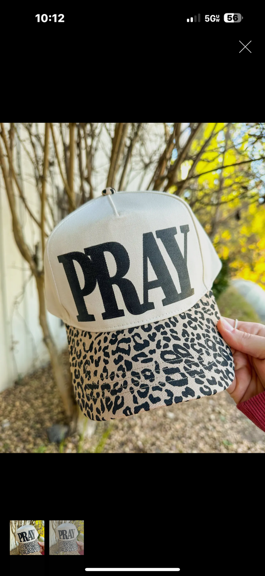 PRAY Leopard Canvas Trucker Hat