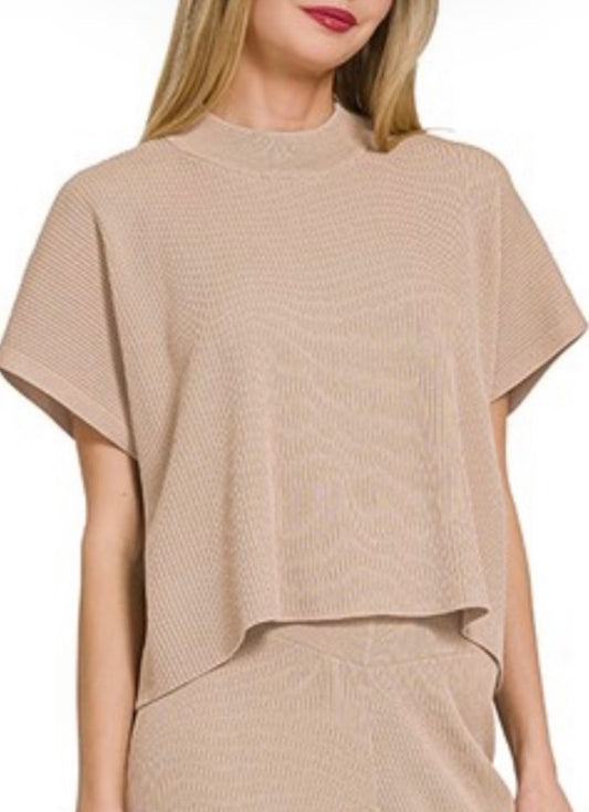 Lt. Mocha Viscose SS Top