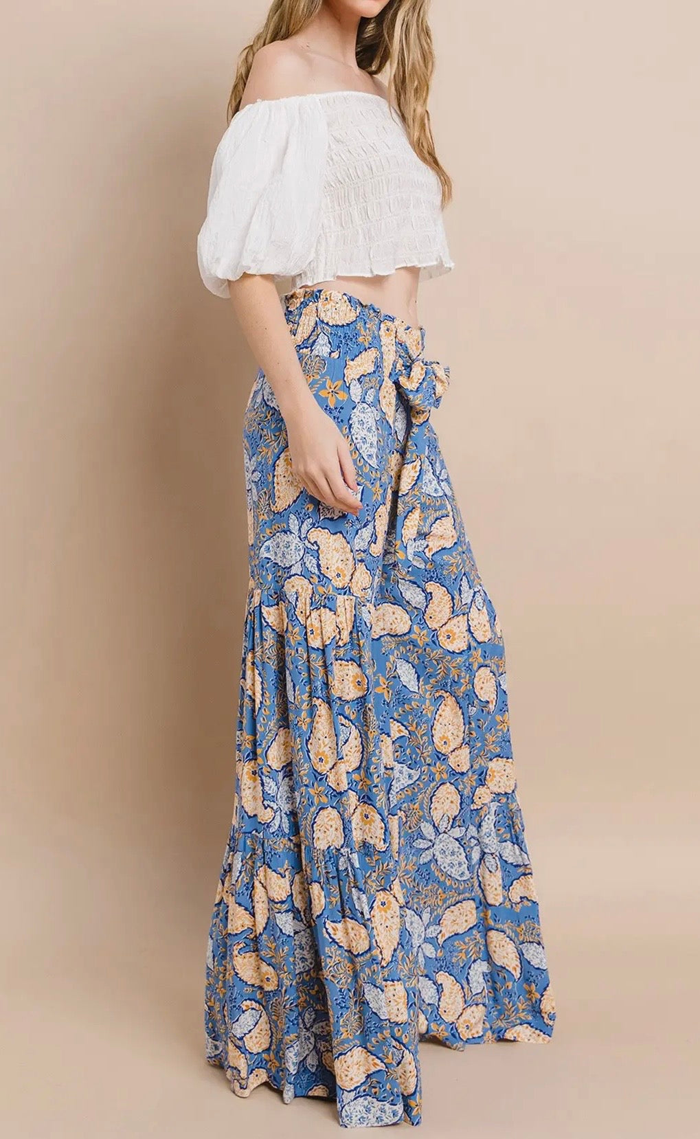 Boho Wide Leg Palazzo Pants