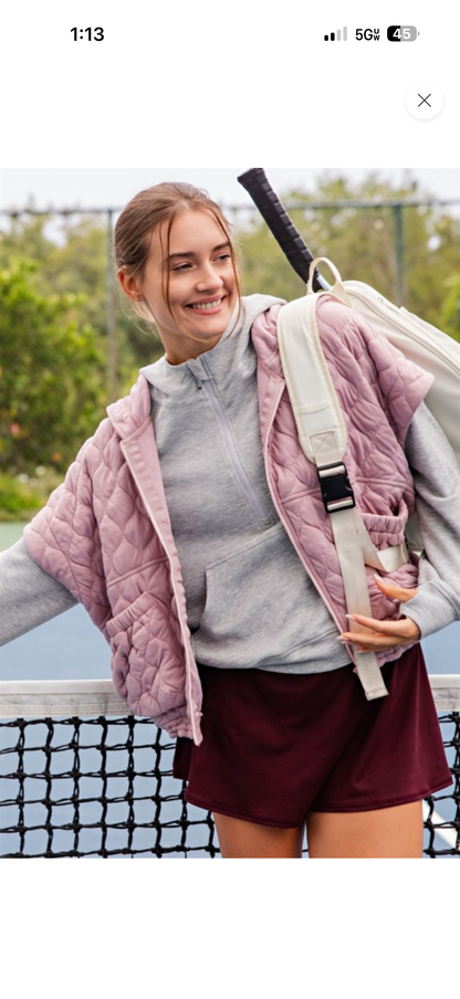 Bubble Quilt Cinch Hoodie Vest