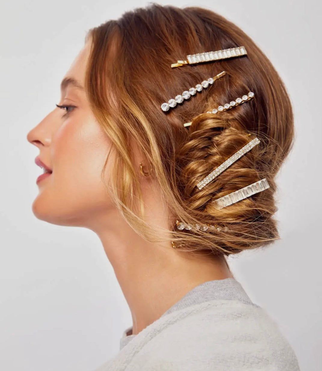 Rhinestone Assorted Bobby Pins-4 Pc. Set