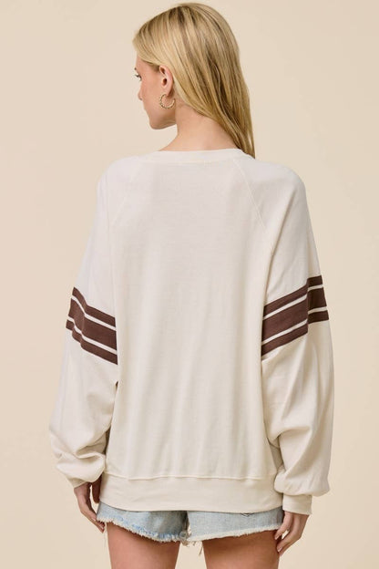 PUFF' Saved By Grace Graphic Oversized Lightweight Sweatshir: BLACK / L