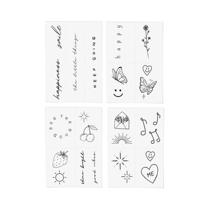 Feel Good Temporary Tattoo Pack – Positive Temporary Tattoos