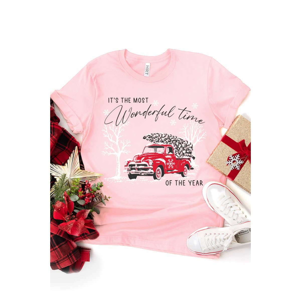 IT S THE MOST WONDERFUL TIME WASHED GRAPHIC TEE: GREEN / S