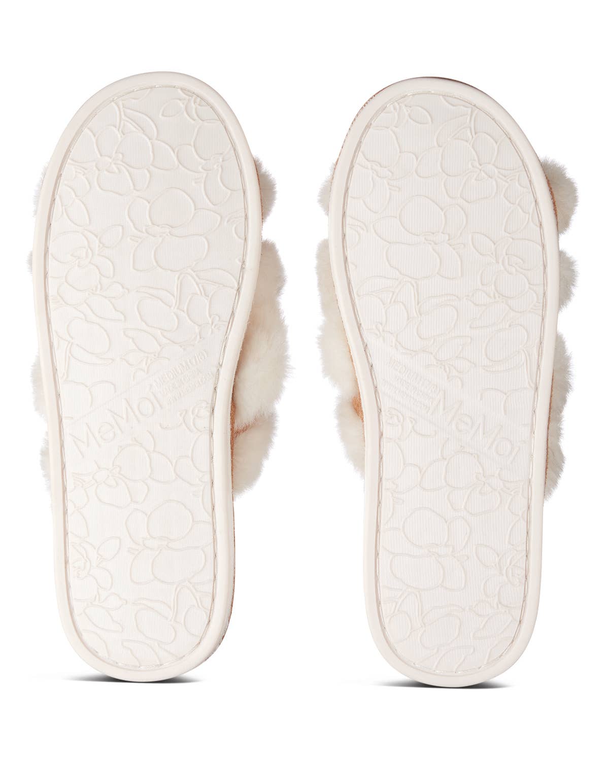 The Serina Plush Slipper: Ivory / S