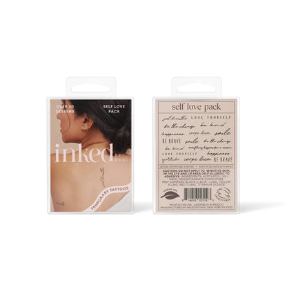 Self Love Temporary Tattoo Pack